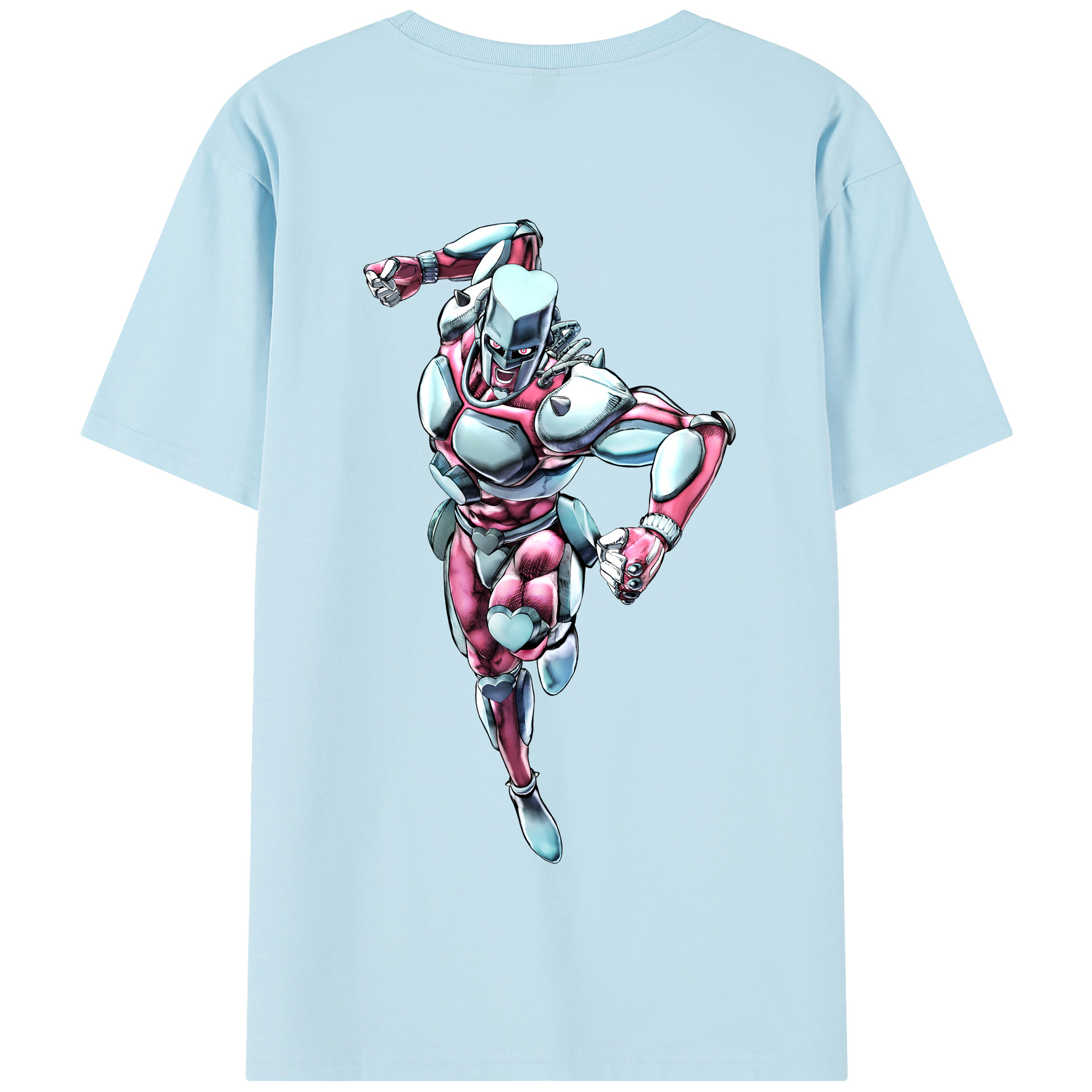 （画像用） ジョジョの奇妙な冒険 ひがしかた じょうすけ JoJo's Bizarre Adventure Higashikata Josuke 綿100％半袖Tシャツ（背面プリント）